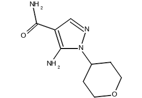 5-AMINO-1-(TETRAHYDRO-2H-PYRAN-4-YL)-1H-PYRAZOLE-4-CARBONITRILE structure, CAS 1082745-49-0