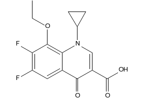 5-AMINO-1-CYCLOPROPYL-6,7-DIFLUORO-8-METHYL-4-OXO-1,4-DIHYDROQUINOLINE-3-CARBOXYLIC ACID structure, CAS 167888-38-2