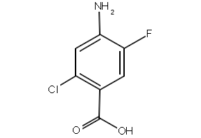 5-AMINO-4-CHLORO-2-FLUOROBENZOIC ACID HYDROCHLORIDE structure, CAS 957120-34-2