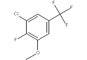 5-BROMO-1-FLUORO-2-METHOXY-3-(TRIFLUOROMETHYL)BENZENE structure, CAS 1224604-21-0