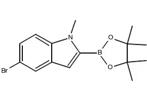 5-BROMO-1-METHYL-2-(4,4,5,5-TETRAMETHYL-1,3,2-DIOXABOROLAN-2-YL)-1H-INDOLE structure, CAS 1192037-87-8