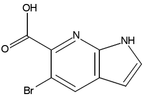 5-BROMO-1H-PYRROLO[2,3-B]PYRIDINE-6-CARBOXYLIC ACID structure, CAS 1190322-26-9