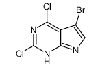 5-BROMO-2,4-DICHLORO-7H-PYRROLO[2,3-D]PYRIMIDINE structure, CAS 900789-14-2