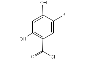 5-BROMO-2,4-DIHYDROXYBENZOIC ACID HYDRATE structure, CAS 160348-98-1