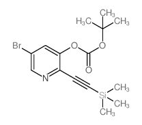 5-BROMO-2-((TRIMETHYLSILYL)ETHYNYL)PYRIDIN-3-YL TERT-BUTYL CARBONATE structure, CAS 1186310-92-8