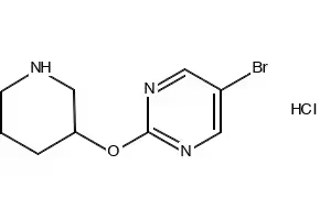 5-BROMO-2-(PIPERIDIN-3-YLOXY)PYRIMIDINE structure, CAS 914347-73-2