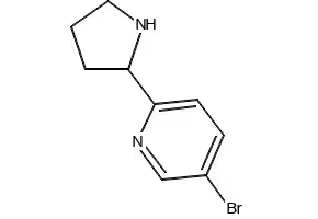 5-BROMO-2-(PYRROLIDIN-2-YL)PYRIDINE structure, CAS 886365-48-6