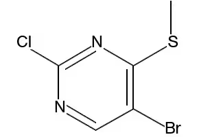 5-BROMO-2-CHLORO-4-(METHYLTHIO)PYRIMIDINE structure, CAS 59549-51-8