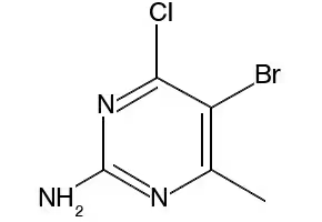 5-BROMO-2-CHLORO-6-METHYLPYRIMIDIN-4-AMINE structure, CAS 54093-23-1