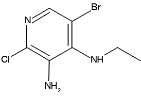 5-BROMO-2-CHLORO-N3-ETHYLPYRIDINE-3,4-DIAMINE structure, CAS 842144-03-0