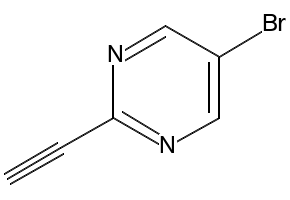 5-BROMO-2-ETHYNYLPYRIMIDINE structure, CAS 1135283-08-7