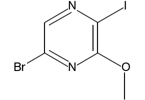 5-BROMO-2-IODO-3-METHOXYPYRAZINE structure, CAS 476622-89-6