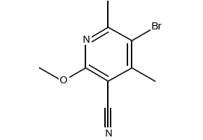 5-BROMO-2-METHOXY-4,6-DIMETHYLNICOTINONITRILE structure, CAS 113893-02-0