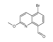 5-BROMO-2-METHOXYQUINOLINE-8-CARBALDEHYDE structure, CAS 885687-82-1