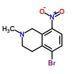 5-BROMO-2-METHYL-8-NITRO-1,2,3,4-TETRAHYDROISOQUINOLINE structure, CAS 104737-00-0