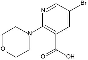 5-BROMO-2-MORPHOLINONICOTINIC ACID structure, CAS 1017783-03-7