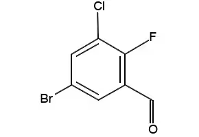 5-BROMO-3-CHLORO-2-FLUOROBENZALDEHYDE structure, CAS 1280786-80-2