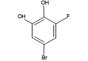 5-BROMO-3-FLUOROBENZENE-1,2-DIOL structure, CAS 876861-29-9