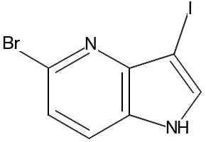 5-BROMO-3-IODO-1H-PYRROLO[3,2-B]PYRIDINE structure, CAS 1190319-16-4
