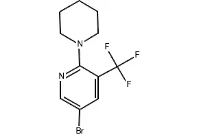 5-BROMO-3-NITRO-2-(PIPERIDIN-1-YL)PYRIDINE structure, CAS 1033202-41-3