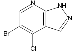 5-BROMO-4-CHLORO-1H-PYRAZOLO[3,4-B]PYRIDINE structure, CAS 1034769-88-4