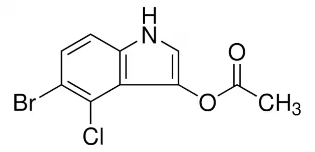 5-BROMO-4-CHLORO-3-INDOLYL ACETATE structure, CAS 3252-36-6