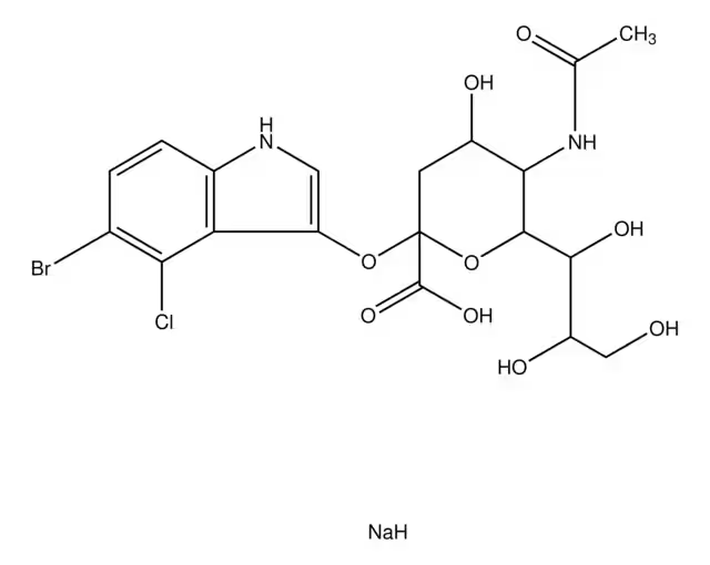 5-BROMO-4-CHLORO-3-INDOLYL-A-D-N-ACETYLNEURAMINIC ACID structure, CAS 265979-52-0