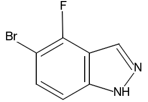5-BROMO-4-FLUORO-1H-INDAZOLE structure, CAS 1082041-85-7