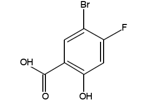 5-BROMO-4-FLUORO-2-HYDROXYBENZOIC ACID structure, CAS 1644-71-9