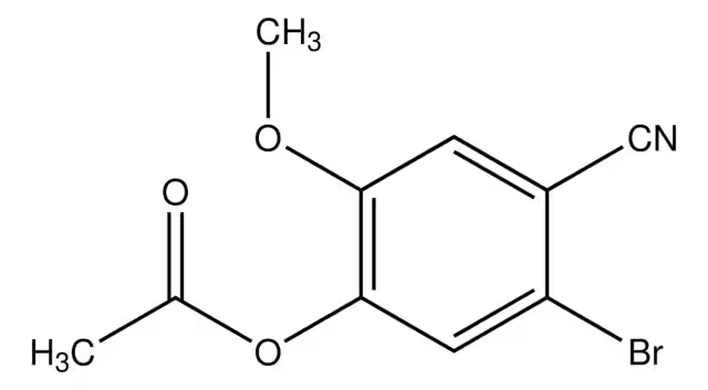 5-BROMO-4-FORMYL-2-METHOXYPHENYL ACETATE structure, CAS 52783-83-2