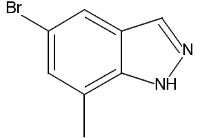 5-BROMO-7-METHYL-1H-INDAZOLE structure, CAS 156454-43-2