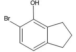 5-BROMO-7-METHYL-2,3-DIHYDRO-1H-INDEN-4-OL structure, CAS 175136-06-8