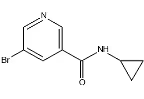 5-BROMO-N-CYCLOPROPYLNICOTINAMIDE structure, CAS 385382-48-9