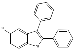 5-CHLORO-2,3-DIPHENYL-1H-INDOLE structure, CAS 52598-02-4