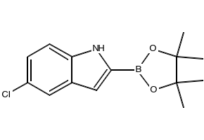 5-CHLORO-2-(4,4,5,5-TETRAMETHYL-1,3,2-DIOXABOROLAN-2-YL)-1H-INDOLE structure, CAS 1256358-91-4