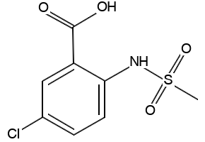 5-CHLORO-2-(METHYLSULFONAMIDO)BENZOIC ACID structure, CAS 89979-12-4