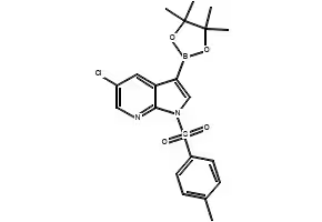 5-CHLORO-3-(4,4,5,5-TETRAMETHYL-1,3,2-DIOXABOROLAN-2-YL)-1-TOSYL-1H-PYRROLO[2,3-B]PYRIDINE structure, CAS 866546-11-4