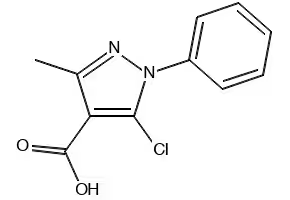 5-CHLORO-3-METHYL-1-PHENYL-1H-PYRAZOLE-4-CARBOXYLIC ACID structure, CAS 1140-38-1