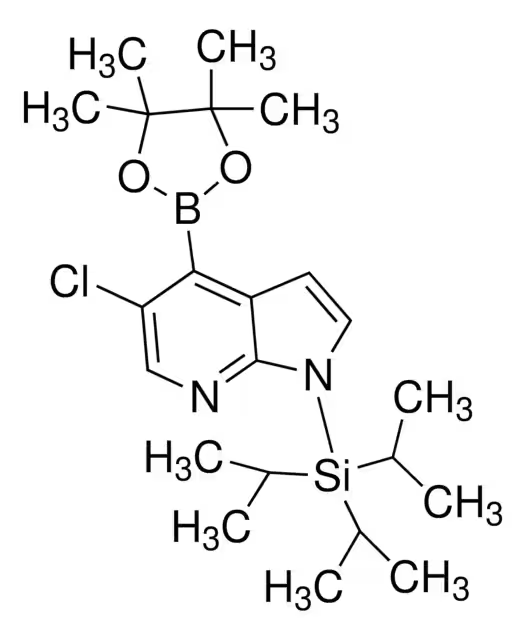 5-CHLORO-4-(4,4,5,5-TETRAMETHYL-1,3,2-DIOXABOROLAN-2-YL)-1-(TRIISOPROPYLSILYL)-1H-PYRROLO[2,3-B]PYRIDINE structure, CAS 1072152-34-1