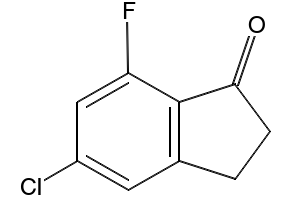 5-CHLORO-7-FLUORO-2,3-DIHYDRO-1H-INDEN-1-ONE structure, CAS 1273613-81-2