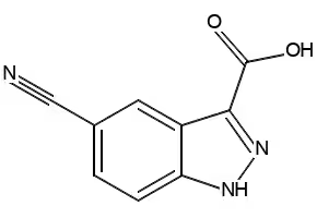 5-CYANO-1H-INDAZOLE-3-CARBOXYLIC ACID structure, CAS 885520-03-6