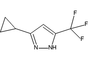 5-CYCLOPROPYL-3-(TRIFLUOROMETHYL)-1H-PYRAZOLE structure, CAS 1027617-86-2
