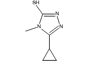 5-CYCLOPROPYL-4-((TETRAHYDROFURAN-2-YL)METHYL)-4H-1,2,4-TRIAZOLE-3-THIOL structure, CAS 667412-78-4