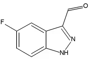 5-FLUORO-1H-INDAZOLE-3-CARBALDEHYDE structure, CAS 485841-48-3