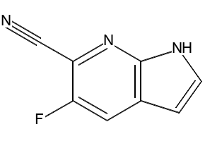 5-FLUORO-1H-PYRROLO[2,3-B]PYRIDINE-6-CARBONITRILE structure, CAS 1190316-08-5