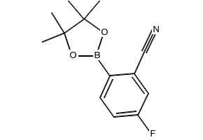 5-FLUORO-2-(4,4,5,5-TETRAMETHYL-1,3,2-DIOXABOROLAN-2-YL)BENZONITRILE structure, CAS 461451-63-8