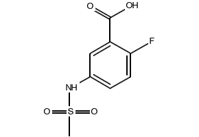 5-FLUORO-2-(METHYLSULFONAMIDO)BENZOIC ACID structure, CAS 1016788-23-0