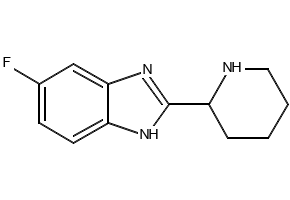 5-FLUORO-2-(PIPERIDIN-3-YLMETHYL)-1H-BENZO[D]IMIDAZOLE structure, CAS 947014-08-6