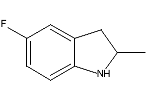 5-FLUORO-2-METHYLINDOLINE structure, CAS 825-70-7