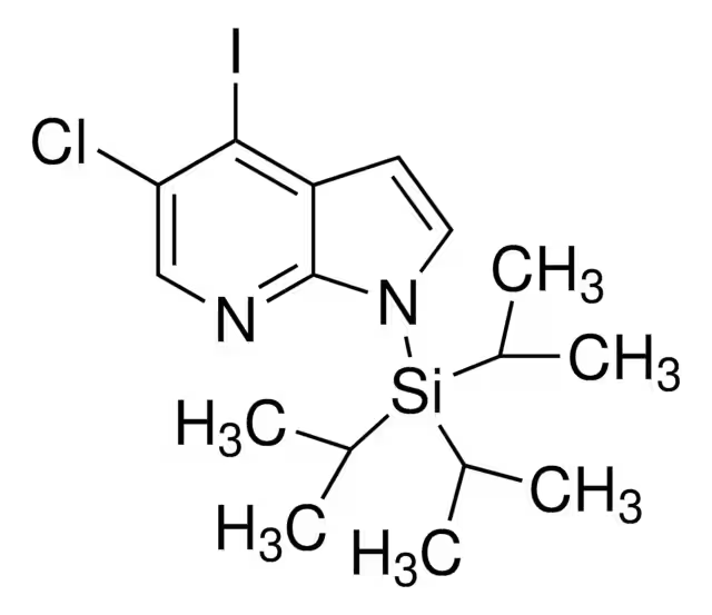5-FLUORO-4-IODO-1-(TRIISOPROPYLSILYL)-1H-PYRROLO[2,3-B]PYRIDINE structure, CAS 1020056-67-0